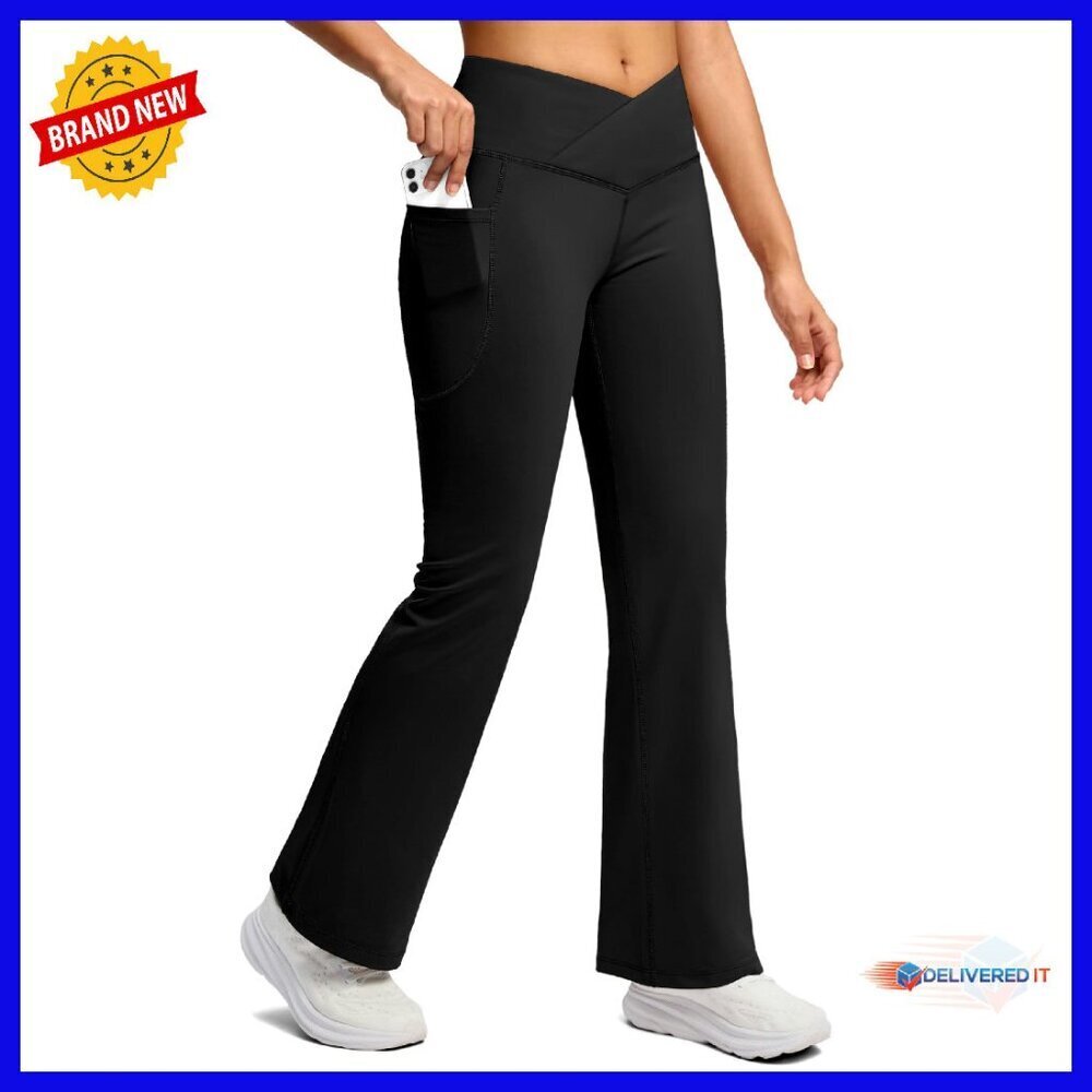 Fleece Lined Flare Yoga Pants with Pockets, 3 Inseams, Thermal